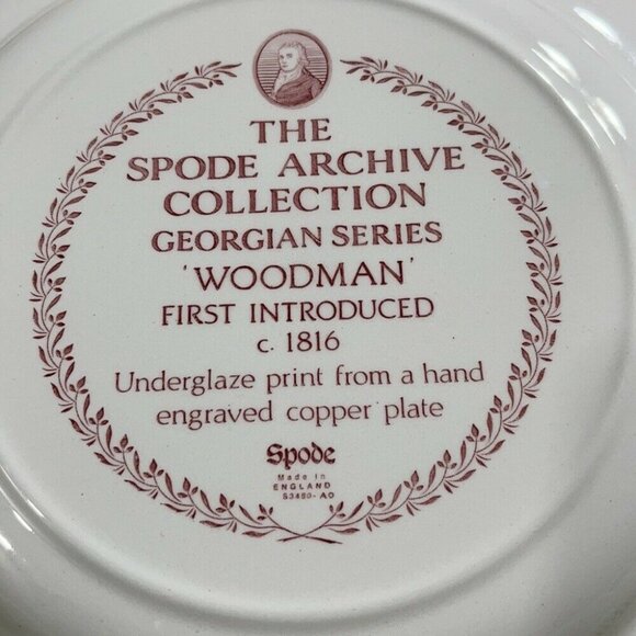 Spode Georgian Series Collection ‘WOODMAN’ Plate - Picture 7 of 9